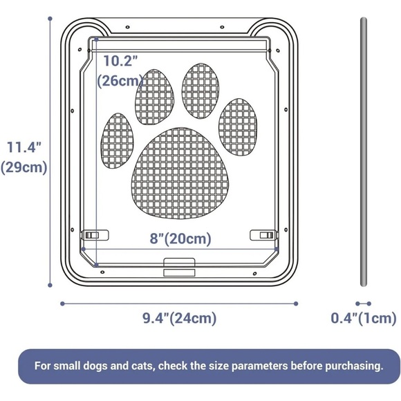 PETLESO Dog Door for Screen Door, PetAutomaticLock Dog Door for Screen Dog Door - Picture 5 of 7